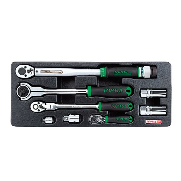 Toptul 8pc Torque Wrench Adaptor & Ratchet Handle Set