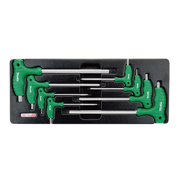 Toptul 8pc L-Type Two Way Star & Tamperproof Key Wrench Set