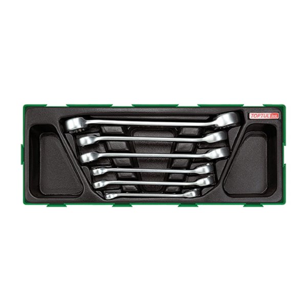 Toptul 6pc Flare Nut Spanner Set - Metric (Modular Insert Tray System)