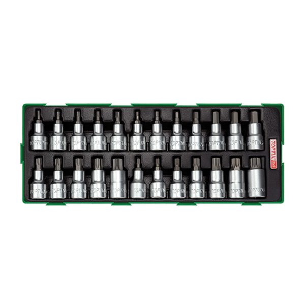 Toptul 24pc 1/2in Dr. Bit Socket Set (Modular Insert Tray System)