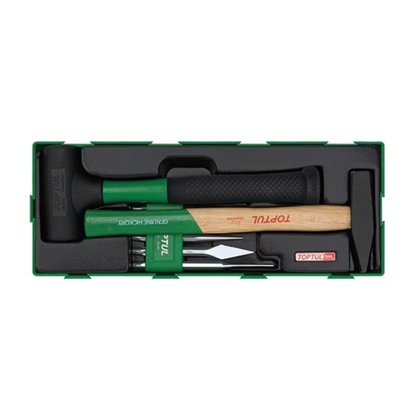 Toptul 7pc Chisel & Hammer Set (Modular Insert Tray System)