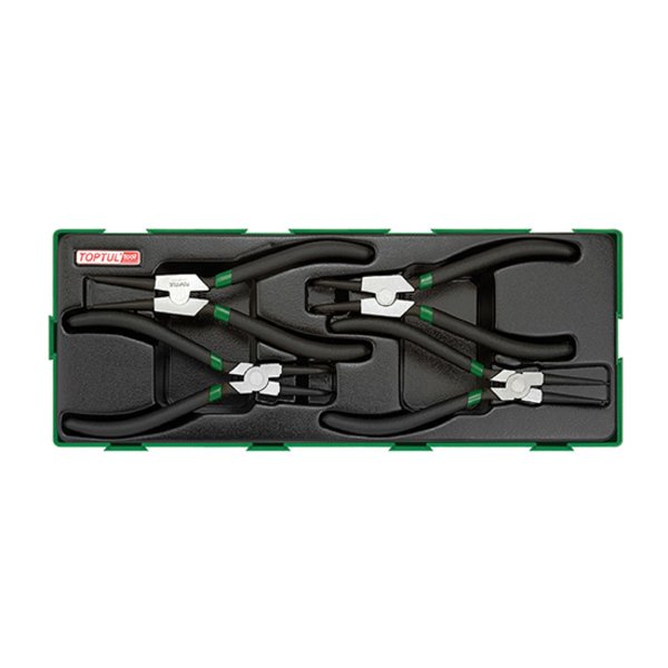 Toptul 4pc Retainer Ring Pliers Set (Modular Insert Tray System)