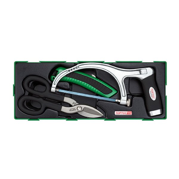 Toptul 3pc Cutting Tools Set (Modular Insert Tray System)