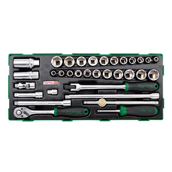 Toptul 33pc 3/8in Dr. Socket Set (Modular Insert Tray System)