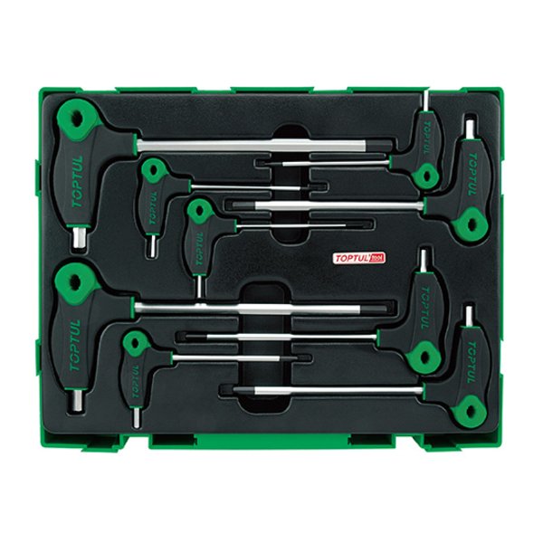 Toptul 9pc Two Way Star & Tamperproof Key Wrench Set (Modular Insert Tray System)