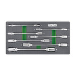 Toptul 7pce Double End Swivel-Socket Wrench Set (Modular Insert Tray System) - Metric