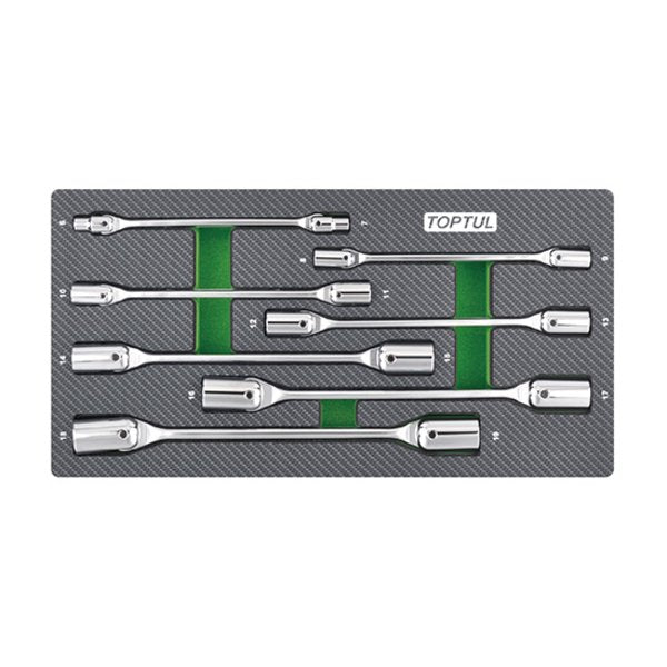 Toptul 7pce Double End Swivel-Socket Wrench Set (Modular Insert Tray System) - Metric