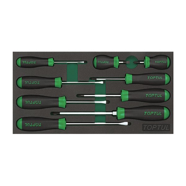 Toptul 9pc Screwdriver Set (Modular Insert Tray System)