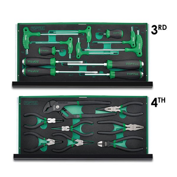 Toptul 82pc Professional Mechanical Tool Set 3 Drawer Tool Chest
