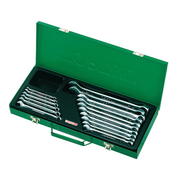 Toptul 16pc Standard Combination Spanner Set - Metric