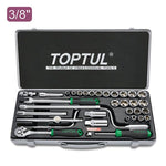 Toptul 34pc 3/8in Dr. 6pt Socket Set