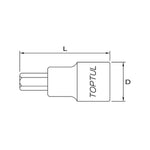 Toptul Hex Bit Socket 1/4in Dr. x 2.5mm