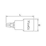 Toptul Pentacle Bit Socket 1/4in Dr. x T30
