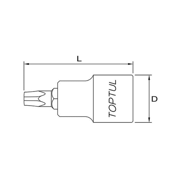 Toptul Pentacle Bit Socket 1/4in Dr. x T30