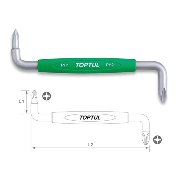 Toptul PH3 x PH4 Offset Screwdriver