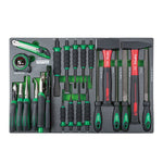 Toptul 23pc Hammer Punch Chisel & Plier Set Black Phosphate (Modular Insert Tray System)