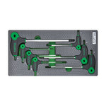 Toptul 7pc Two Way Ball Point & Hex Key Set (Modular Insert Tray System) - Metric