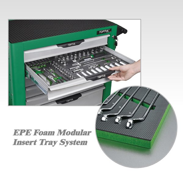 Toptul 7pc Two Way Ball Point & Hex Key Set (Modular Insert Tray System) - Metric