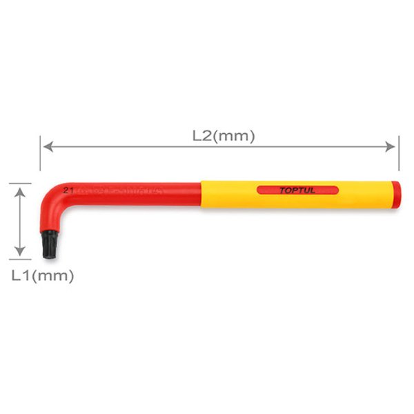 Toptul T25 VDE Extra Long Star (Torx) Key Wrench