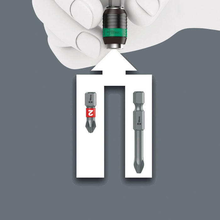 Wera 817 Bitholding Screwdriver With Rapidaptor Quick-Release Chuck 1/4
