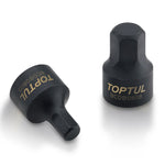 Toptul Stubby Hex Bit Socket Black Phosphate 1/4in Dr. x 8mm