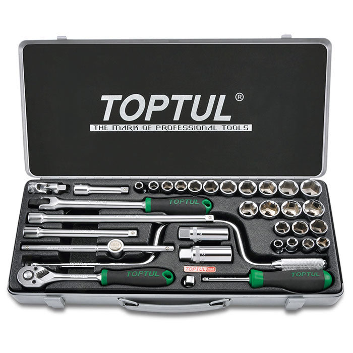 Toptul 34pc 3/8in Dr. 6pt Socket Set