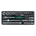 Toptul 24pc 1/2in Dr. 6pt Socket Set