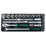 Toptul 25pc 1/2in Dr. 6pt Flank Socket Set