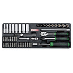 Toptul 50pc 1/4in Dr. 12pt Socket Set