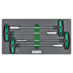 Toptul 4pc Hex Nut Driver T-Handle Set (Modular Insert Tray System) - Metric