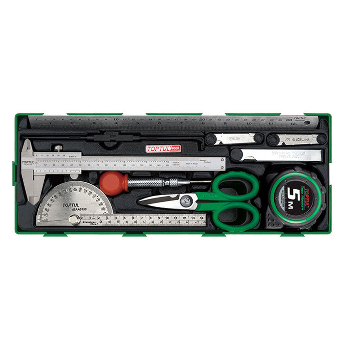 Toptul 10pc Measuring Marking & Cutting Tool Set (Modular Insert Tray System)