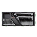 Toptul 16 Pce 15° Offset Pro-Line Combination Spanner Set - Metric (Modular Insert Tray System)