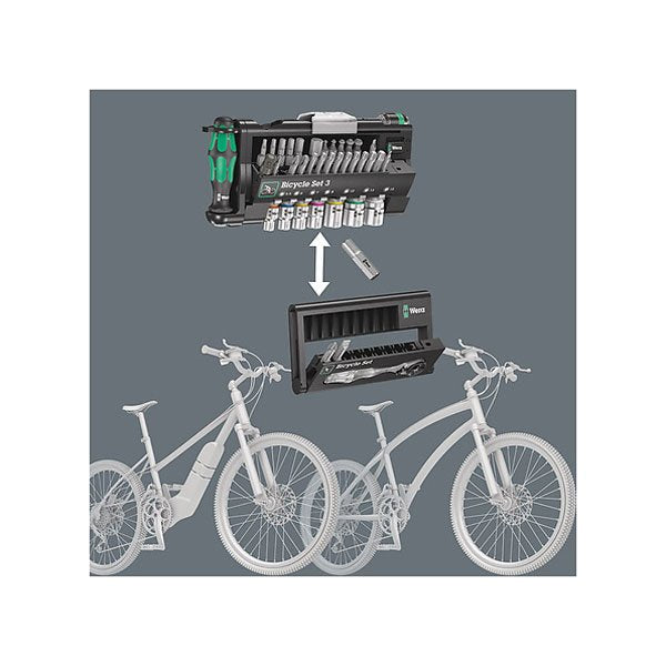 Wera Bicycle Set 3 with Ratchet Bits & Sockets 004172