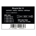 Wera 5 Piece Bicycle Set 10 Combination Spanner Set 004178