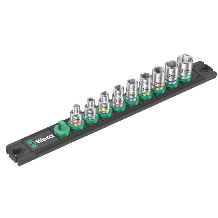 Wera Socket Rail A Imperial 1 Zyklop Socket Set 1/4