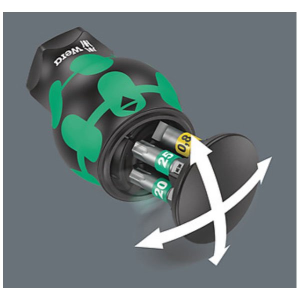 Wera Kraftform Kompakt Stubby Magazine 3 Bit Holding Screwdriver 008875