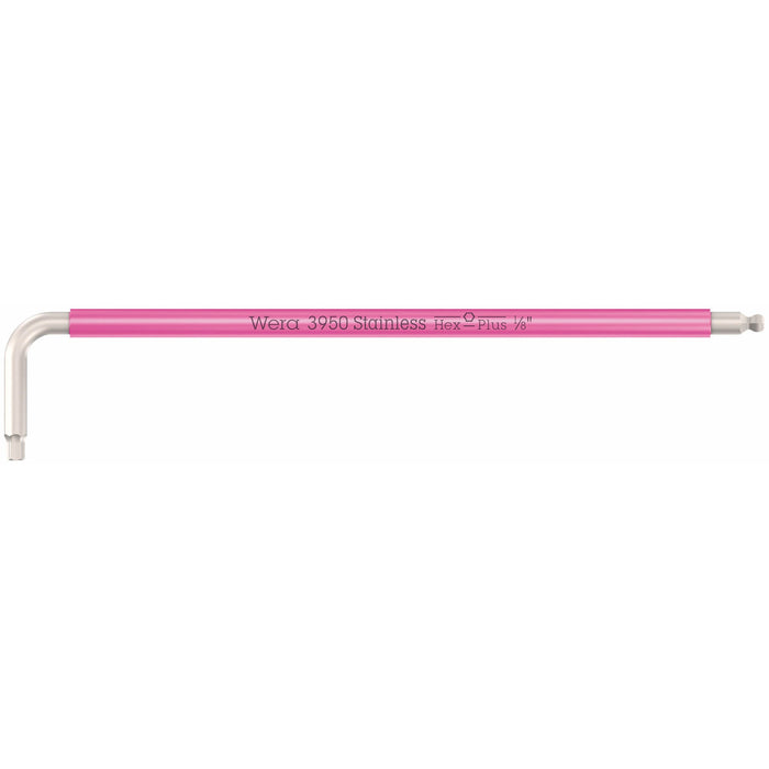 Wera 3950 Multicolour Hex L-Key Imperial Stainless 1/8