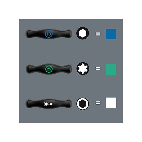 Wera 454/7 T-Handle Hex-Plus Driver 7 Pce Set HF 023450
