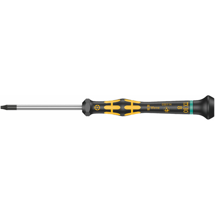 Wera 1567 Torx BO ESD Kraftform Micro Tamper-Proof Screwdriver TX8 x 60mm 030114