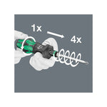 Wera 826 T Kraftform Turbo Bit Holder with Rapidaptor Quick-Release Chuck 057480