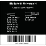 Wera Bit-Safe 61 Universal 4 61 Pce Insert Bit Set 057909