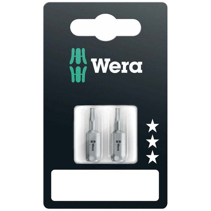 Wera 840/1 Z Hex-Plus Bits for Hex Socket Screws 25mm 2 Pce