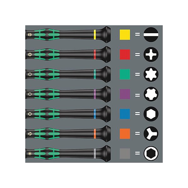 Wera 12 Piece Kraftform Precision Screwdriver Set 073675