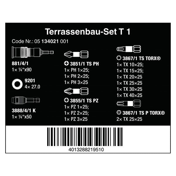 Wera Patio Construction Set T 1, 17 Pce 134021