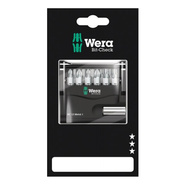 Wera Bit-Check 12 Metal 1 Bit Set 12 Pce 136393