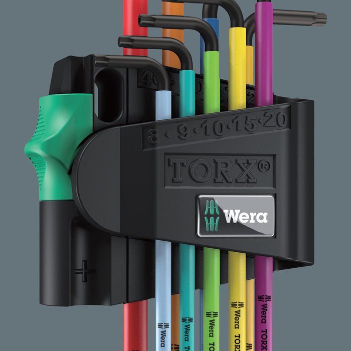 Wera 967/9 Multicolour Ball End Torx & Security Torx L-Key Clip Set 9 Pce 024335